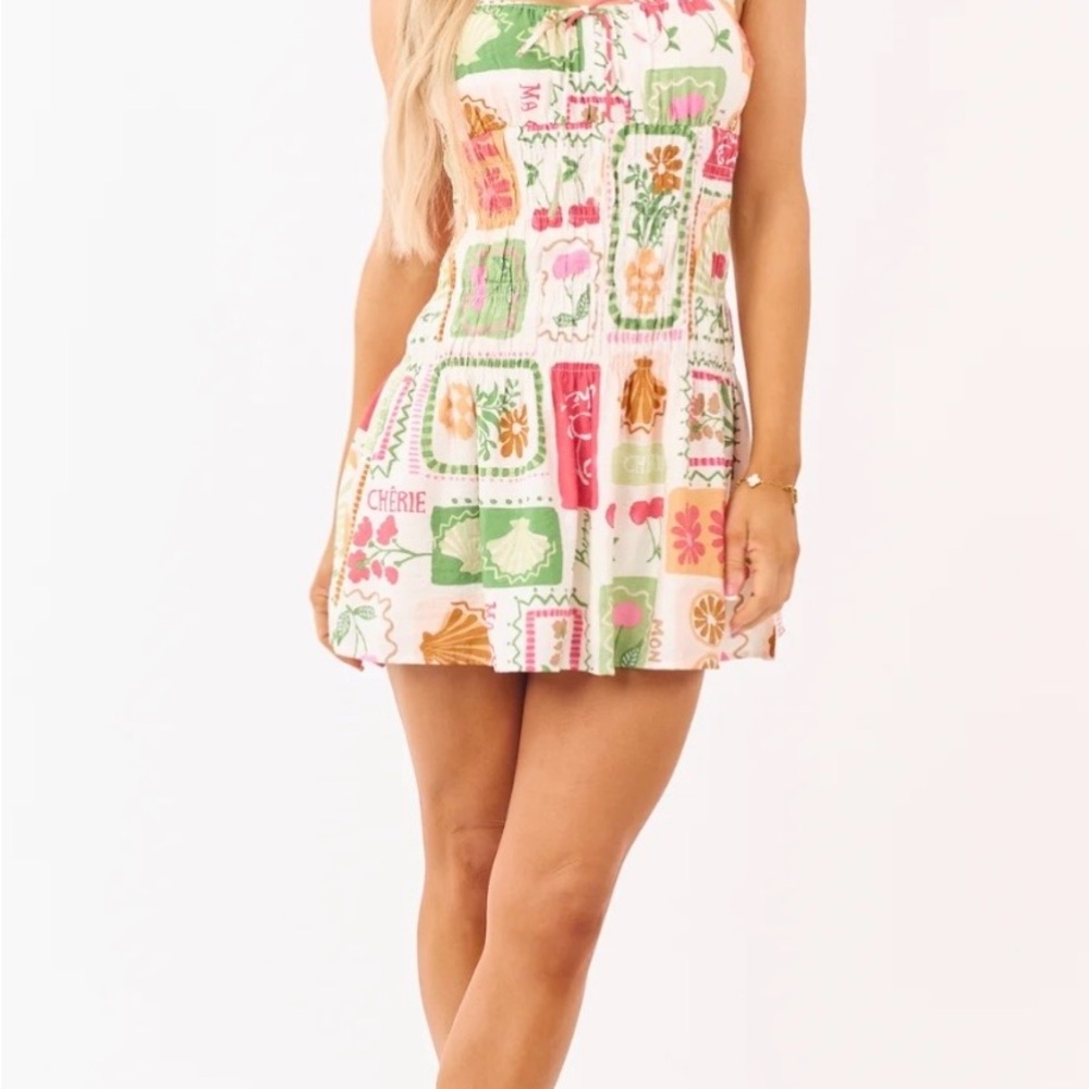 Le Lis Colorful Patchwork Mini Dress